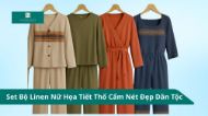 Set bộ linen nữ họa tiết thổ cẩm